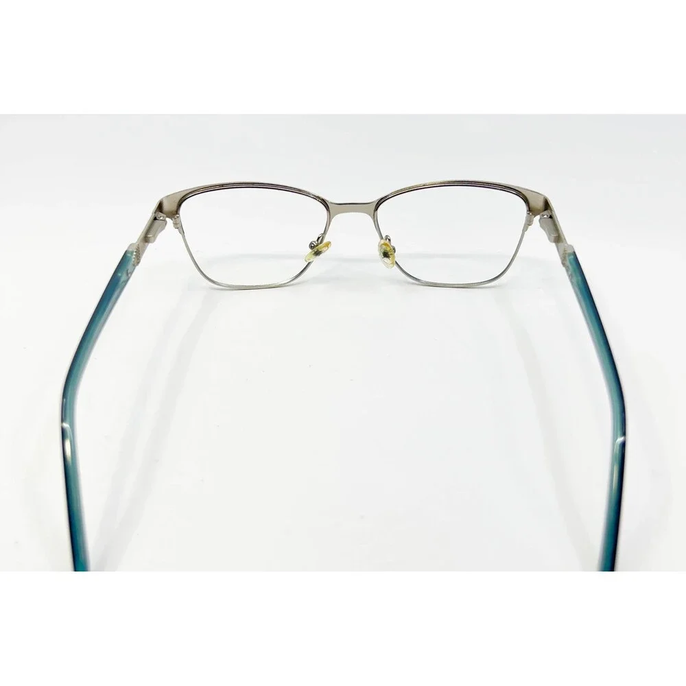 Nicole Miller Eyeglasses Womens Blue Crystal C03 Metal Cat Eye 53-17-135